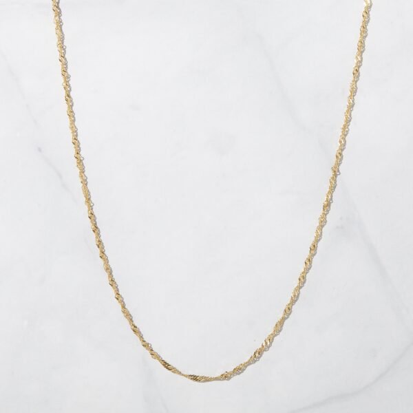 925 Silver Thin Twisted Chain Necklace