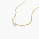 925 Silver Emerald Diamond Necklace - Image 2