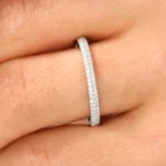 925 Silver Double Row  Diamond Ring - Image 3