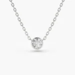 925 Silver Diamond Solitaire Necklace - Image 3