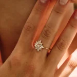 925 Silver Ballerina Baguette Diamond Cluster Ring - Image 4