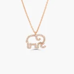 925 Silver Diamond Elephant Charm Necklace - Image 2