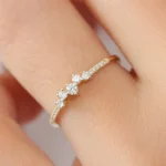 925 Silver Bridal Diamond Cluster Ring - Image 2