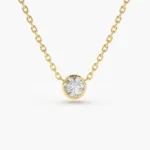 925 Silver Diamond Solitaire Necklace