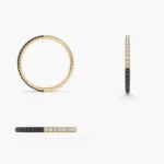 925 Silver Black & White Diamond Eternity Band - Image 2