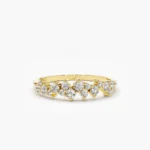 925 Silver Diamond Statement Cluster Ring