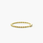 925 Silver Twisted Diamond Wedding Band - Image 5