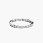 925 Silver Round Cut Diamond Eternity Ring