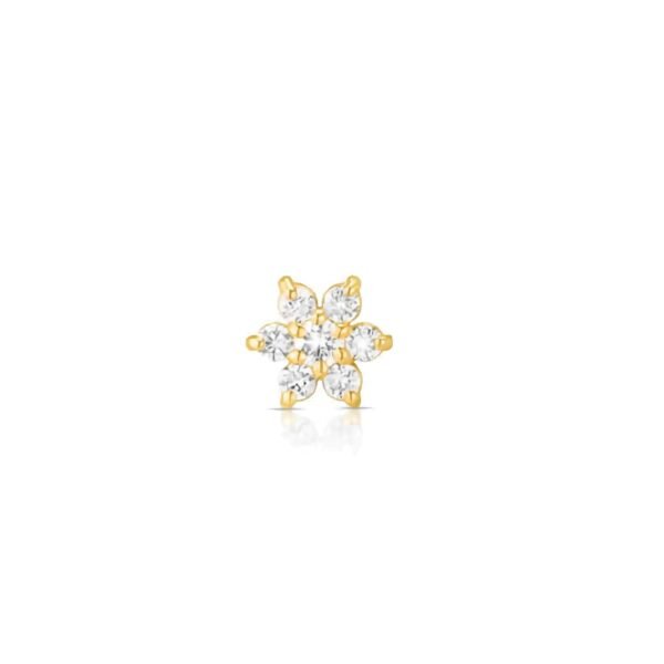 925 Silver 0.25ct Diamond Flower Stud Earring