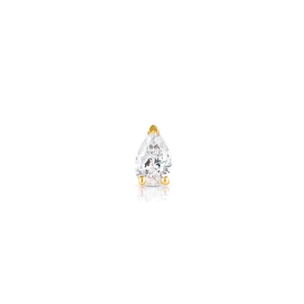 925 Silver 0.25Ct Floating Diamond Pear Shape Stud