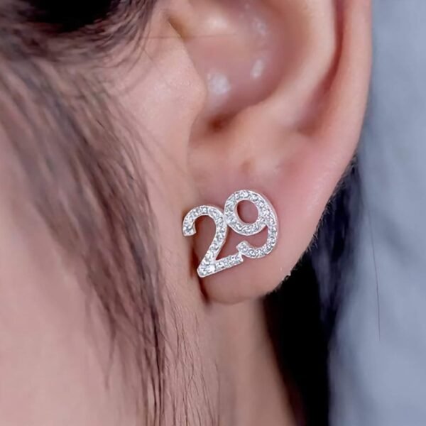 925 Silver Classic Numeric Studs