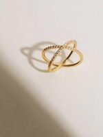 925 Silver Cross Over Ring - Image 5