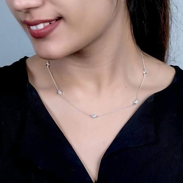 925 Silver Diamond Chain Necklace