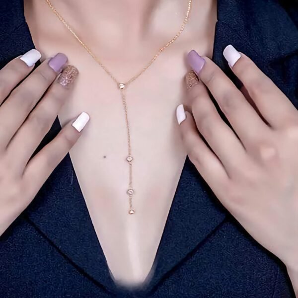 925 Silver Lariat Pendant Necklace