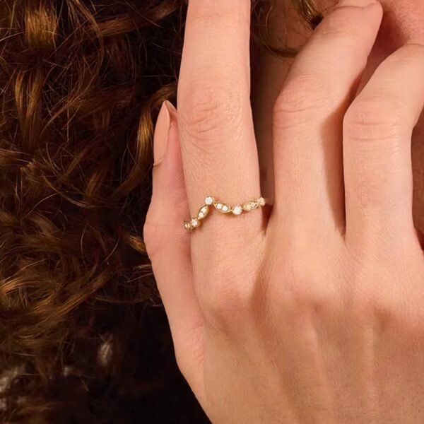 925 Silver Art Deco Curve Ring