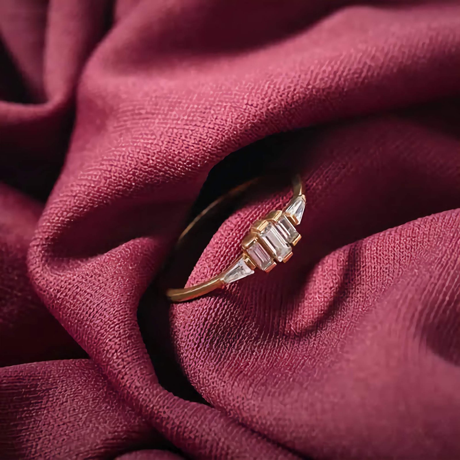 925 Silver Art Deco Engagement Ring - Image 3