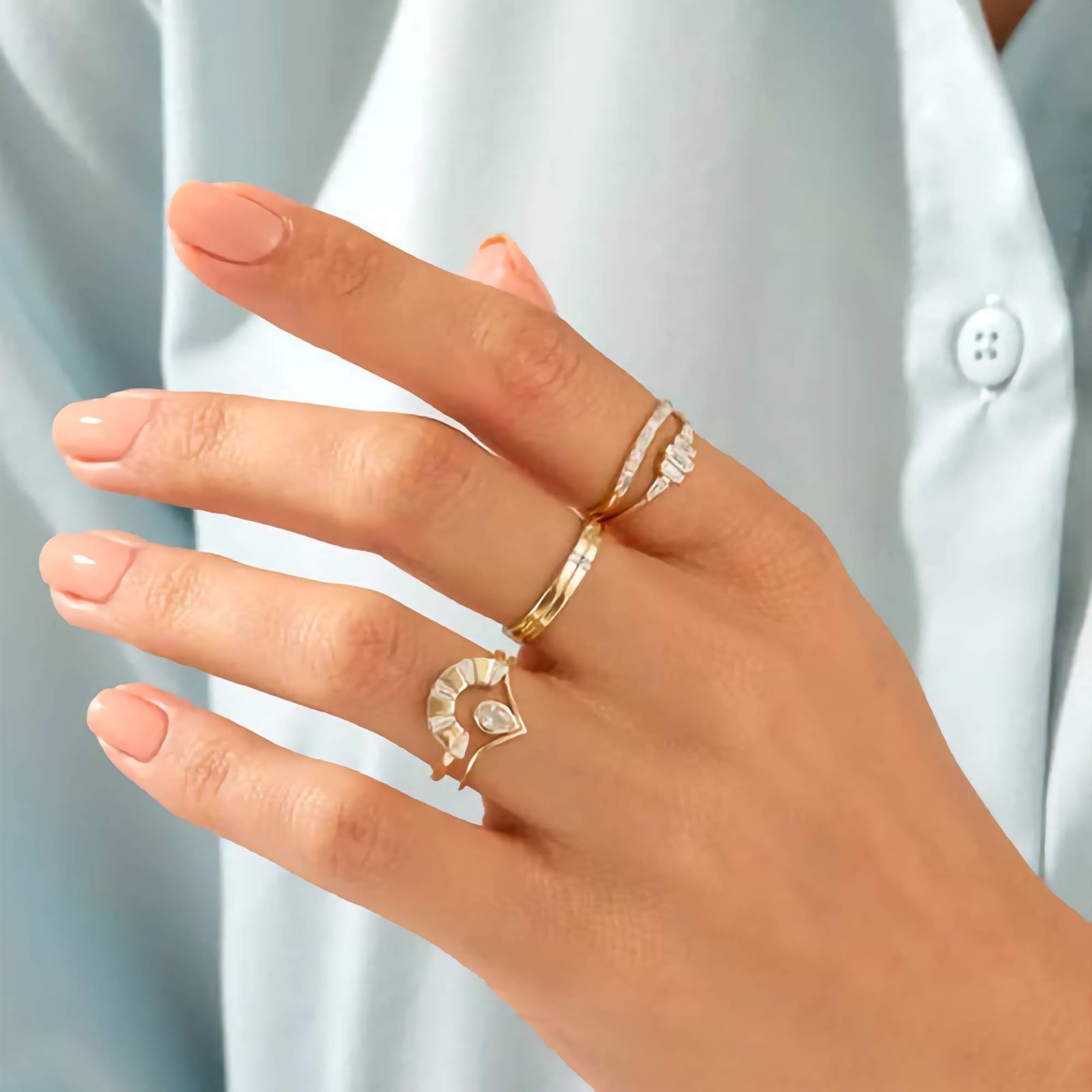 925 Silver Art Deco Engagement Ring - Image 2