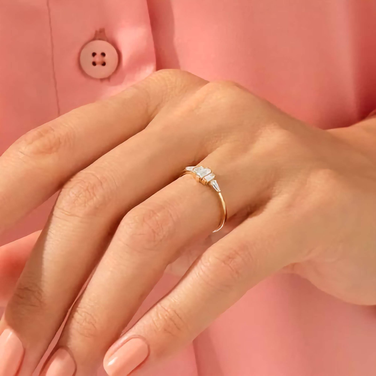 925 Silver Art Deco Engagement Ring - Image 5