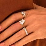 925 Silver Half Eternity Marquise Diamond Ring - Image 3