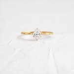 925 Silver 0.5ct. Oval Cut Diamond Engagement Ring