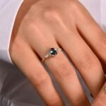 925 Silver Oval Sapphire Engagement Ring - Image 5