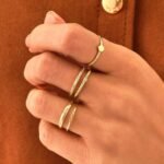 925 Silver Diamond Minimal Star Pave Band Ring - Image 4