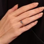 925 Silver Sapphire Tiara Ring